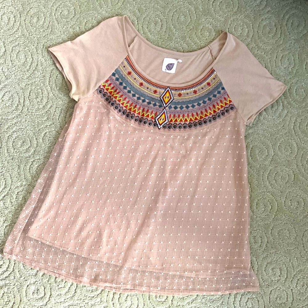 Ethereal Anthro Embroidered Top